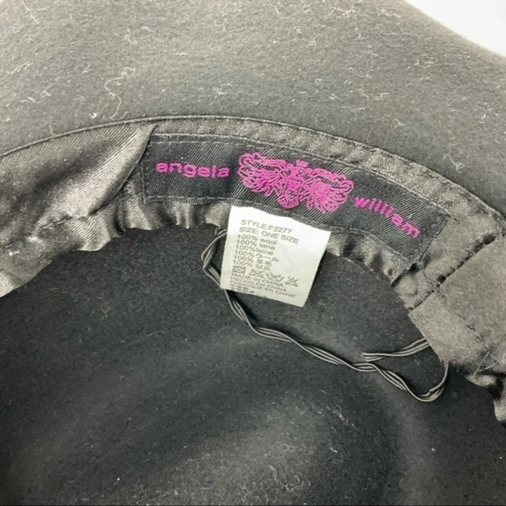 Angela Williams Black wool hat OS - Picture 7 of 9